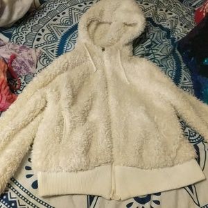 Fuzy jacket full zip up